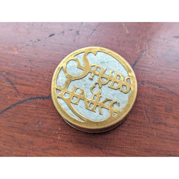 Spectacular brass art nouveau cufflink box, studs and links box, steampunk - Picture 6 of 10